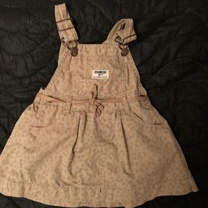 Toddler, Leopard khaki overalls